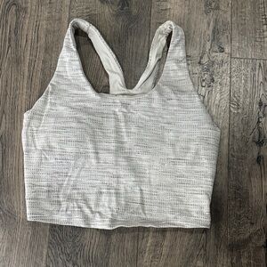 CALIA by Carrie Underwood Light Gray Textured Longline Racerback Sports Bra
